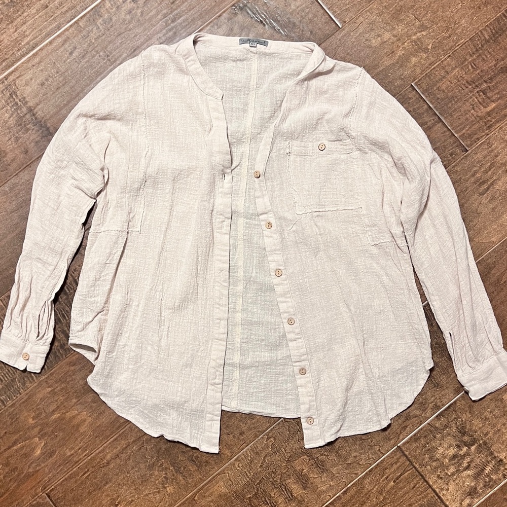 Wishlist Boho Shacket Button Up - image 1